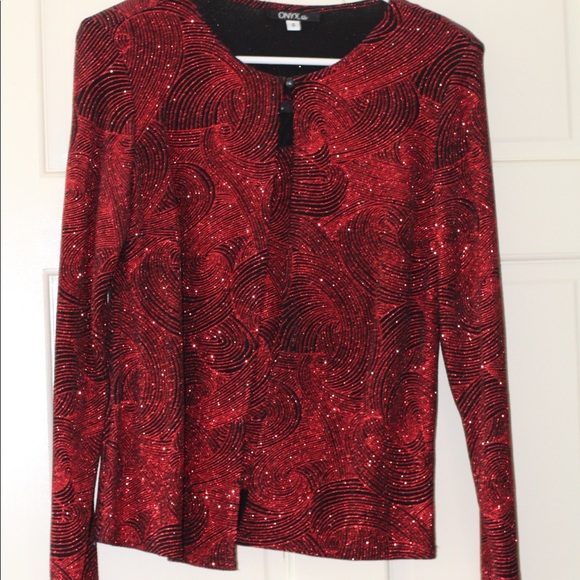SALE!! Sparkly Red Camisole w/Matching Jacket!! - Picture 1 of 8